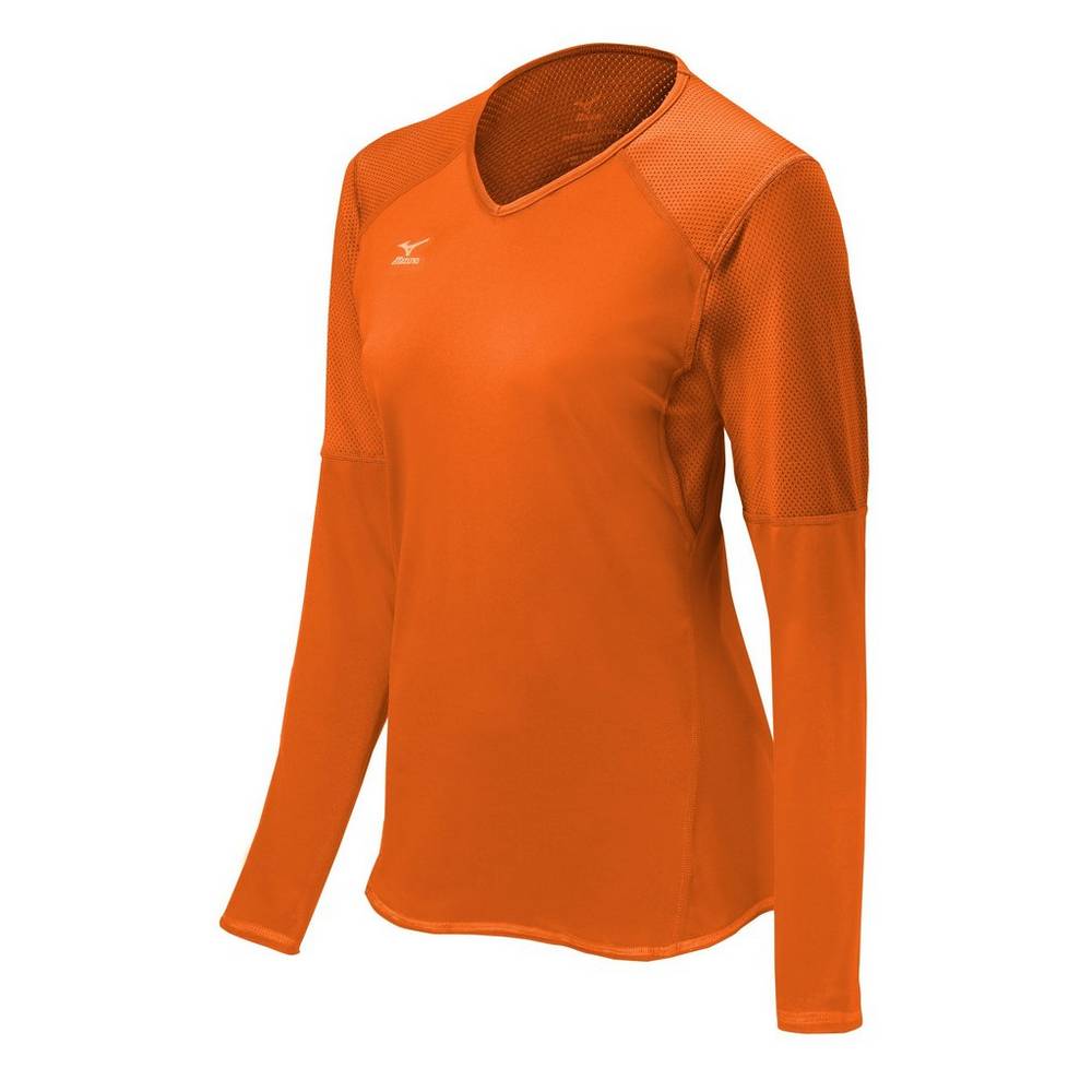 Mizuno Techno VI Long Sleeve - Bayan Forma - Turuncu Türkiye (VTXFCD-675)